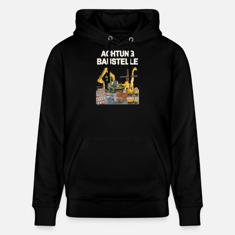 Site de construction de dinosaures - Sweat à capuche bio CRUISER Stanley/Stella Unisexe - noir