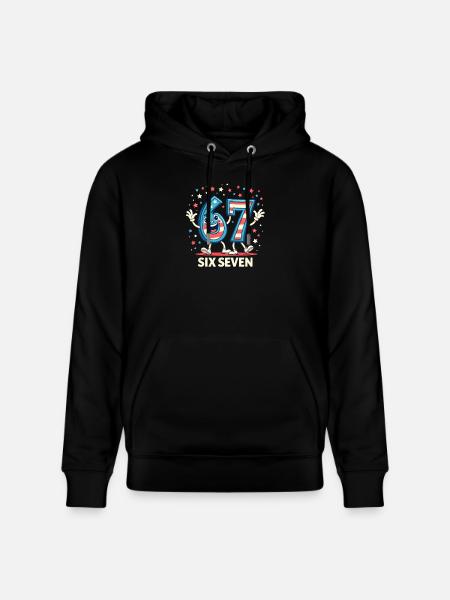 US Flag 67 Memes Six Seven - Sweat à capuche bio CRUISER Stanley/Stella Unisexe - noir