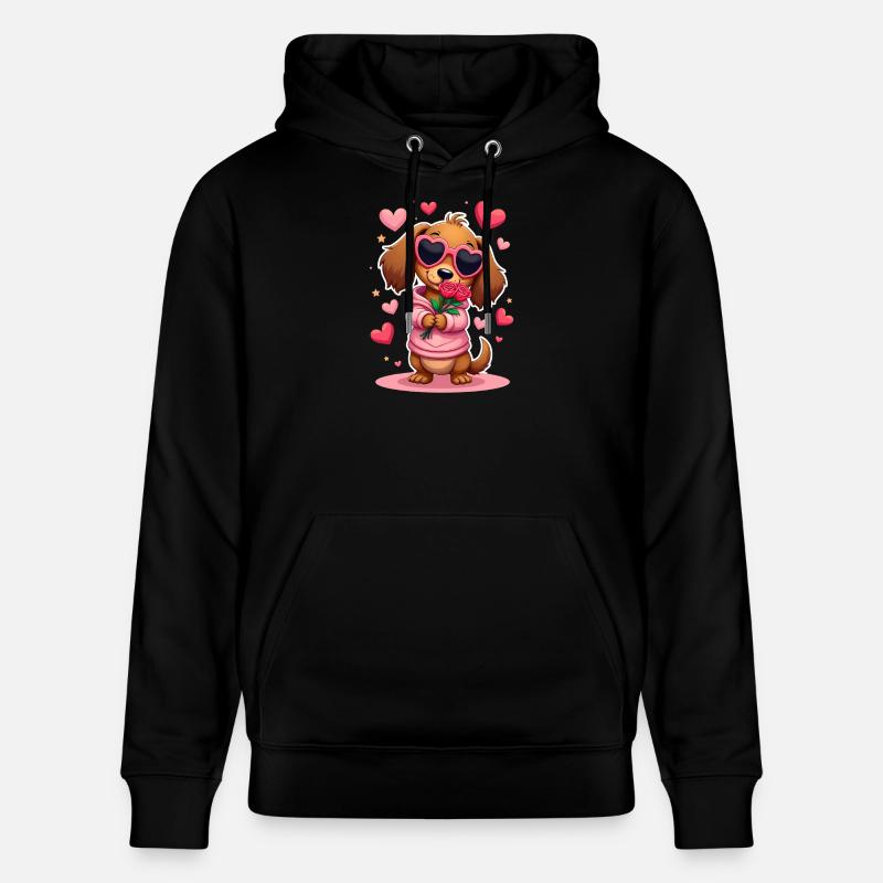 Dackel teckel teckel tekel - Sweat à capuche bio CRUISER Stanley/Stella Unisexe - noir