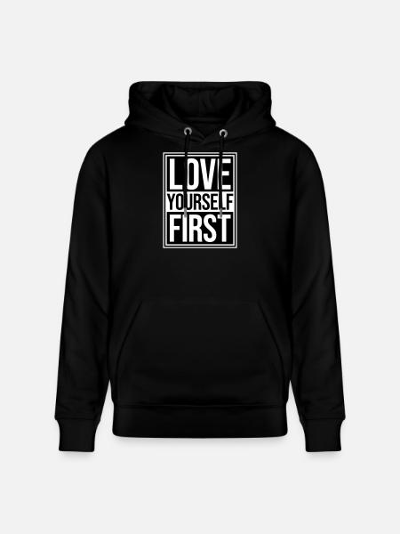 Love Yourself First Self-Love Self-Care - Stanley/Stella CRUISER Unisex Organic Hoodie - black