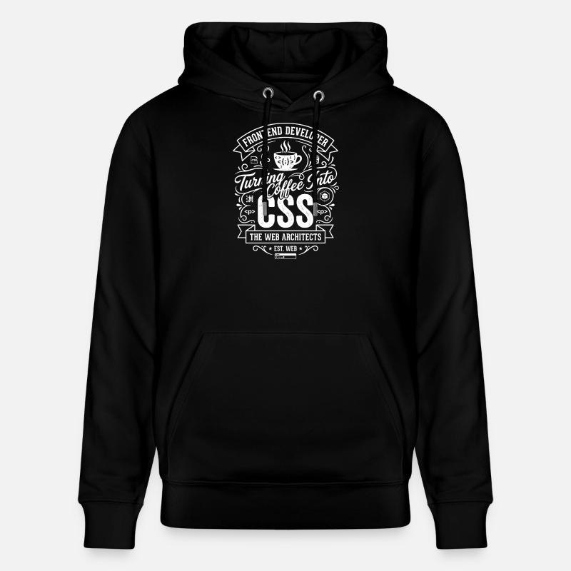 Frontend Coffee CSS Tee - Stanley/Stella Unisex Bio-Hoodie CRUISER  - Schwarz