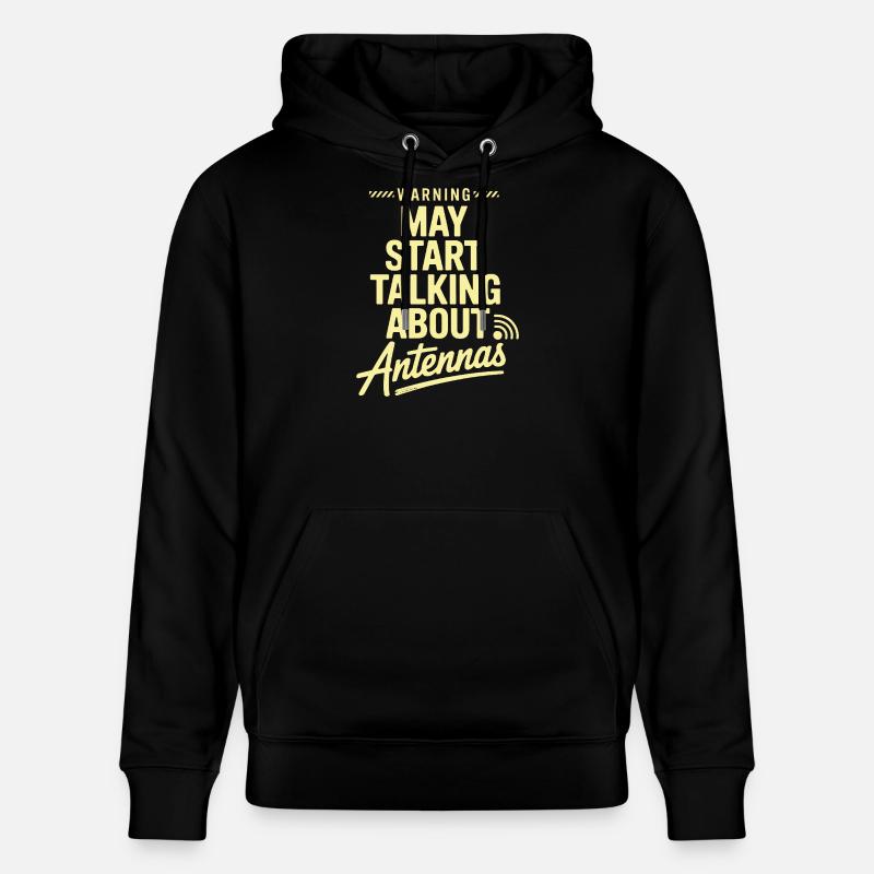 Retro Tech Satire Antenne Gesprächsplakat - Stanley/Stella Unisex Bio-Hoodie CRUISER  - Schwarz
