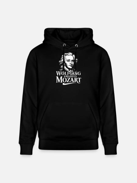 Wolfgang Amadeus Mozart Classical Music Composer - Stanley/Stella CRUISER Unisex Organic Hoodie - black