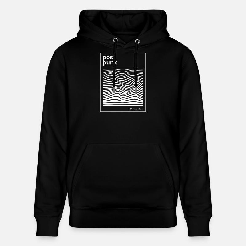 Post-Punk-Wave-Muster-Poster - Stanley/Stella Unisex Bio-Hoodie CRUISER  - Schwarz
