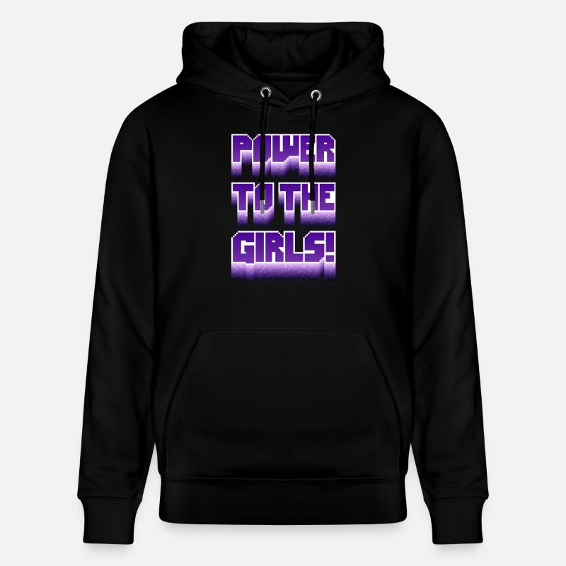 Le pouvoir aux filles - Sweat à capuche bio CRUISER Stanley/Stella Unisexe - noir