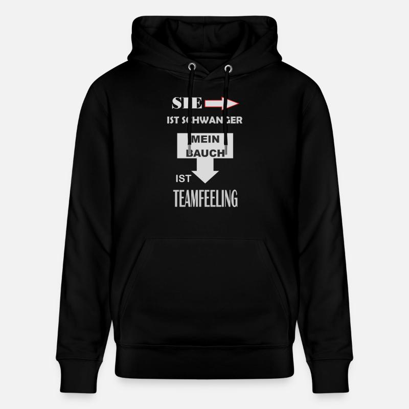 schwanger teamfeeling vater werden - Stanley/Stella Unisex Bio-Hoodie CRUISER  - Schwarz