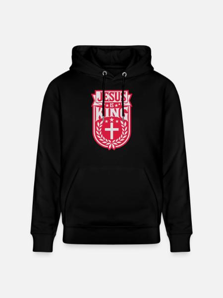 jesus is king quote - Stanley/Stella CRUISER Unisex Organic Hoodie - black