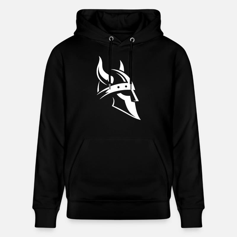 Wikingerhelm – Minimalistisches Wikinger-Logo - Stanley/Stella Unisex Bio-Hoodie CRUISER  - Schwarz