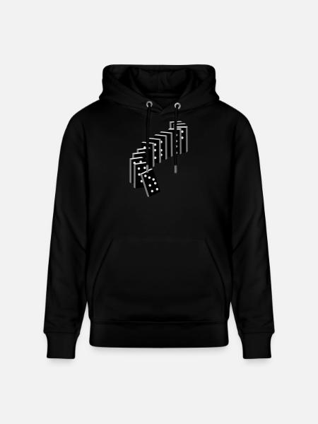 tile-based game with dominoes - Stanley/Stella CRUISER Unisex Organic Hoodie - black
