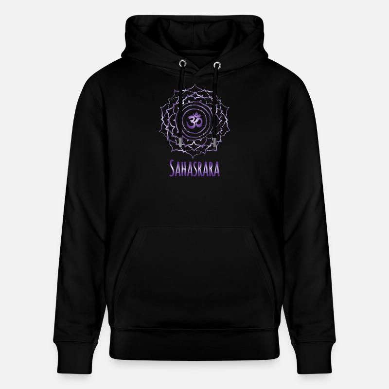 Mandala Om Sahasrara Violet Design - Sweat à capuche bio CRUISER Stanley/Stella Unisexe - noir