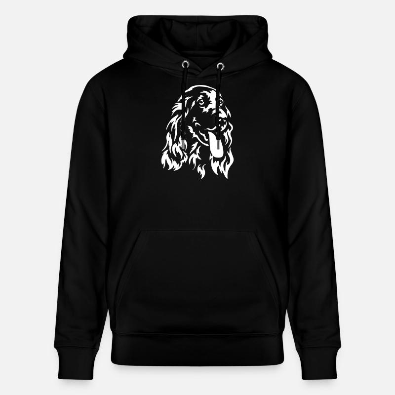 Cocker Spaniel Head « Black Edition » - Sweat à capuche bio CRUISER Stanley/Stella Unisexe - noir