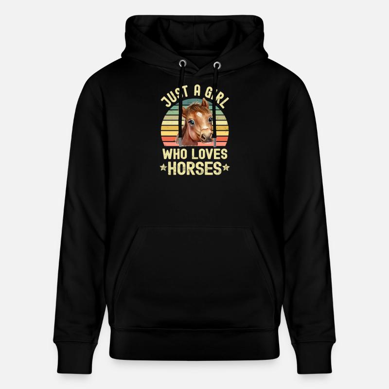 Pferd Pferde - Stanley/Stella Unisex Bio-Hoodie CRUISER - Schwarz
