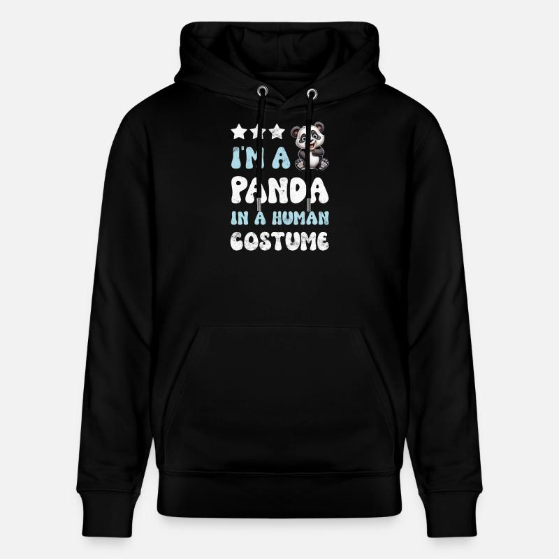 Panda Panda Ours - Sweat à capuche bio CRUISER Stanley/Stella Unisexe - noir