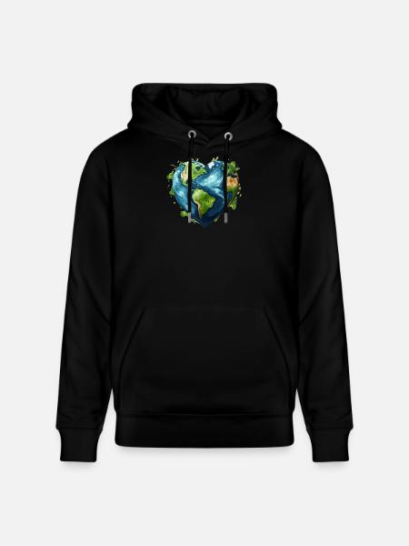 Love our earth - Stanley/Stella CRUISER Unisex Organic Hoodie - black