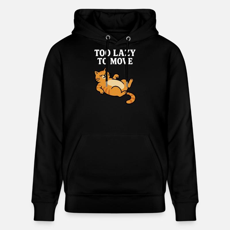 Motif de chat paresseux relaxant - Sweat à capuche bio CRUISER Stanley/Stella Unisexe - noir