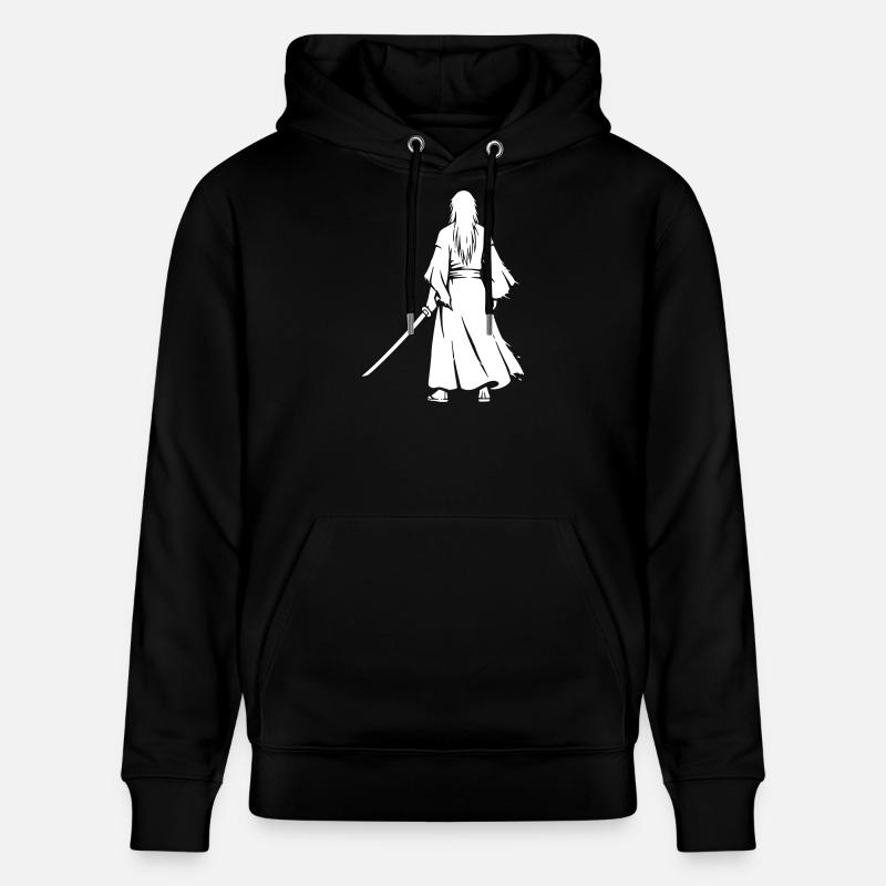 Anime Ronin Swordsman Back - Sweat à capuche bio CRUISER Stanley/Stella Unisexe - noir