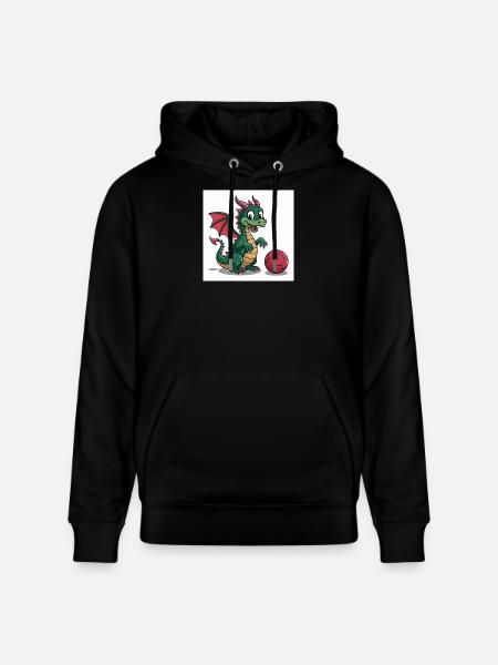 Grüner Drachenball Freund - Stanley/Stella CRUISER Unisex Organic Hoodie - black