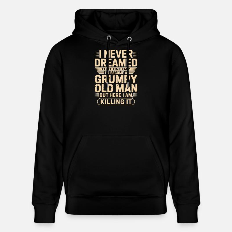 Grumpy Old Man Quote Tee - Sweat à capuche bio CRUISER Stanley/Stella Unisexe - noir