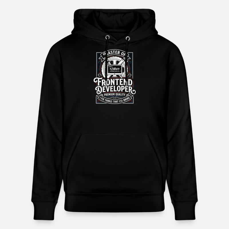 Frontend Meister: CSS HTML Kunst - Stanley/Stella Unisex Bio-Hoodie CRUISER - Schwarz