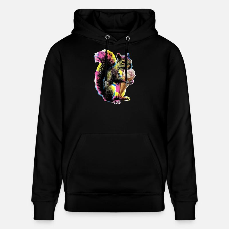Glace Écureuil - Sweat à capuche bio CRUISER Stanley/Stella Unisexe - noir