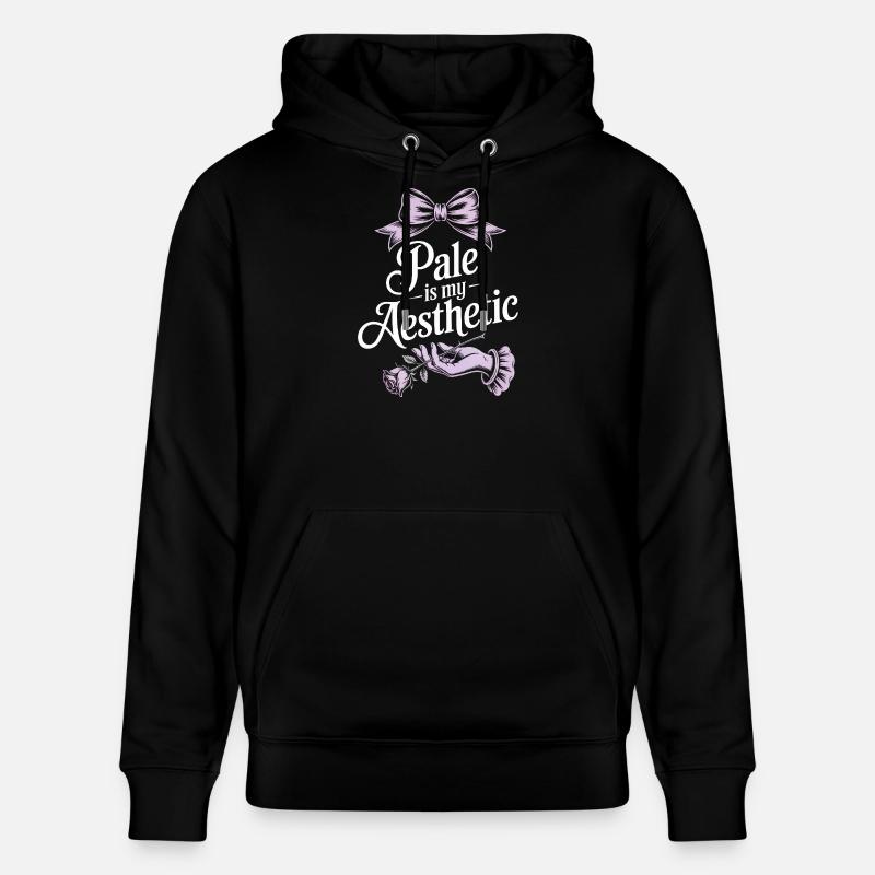 Blasse ästhetische Rosenschleife - Stanley/Stella Unisex Bio-Hoodie CRUISER  - Schwarz