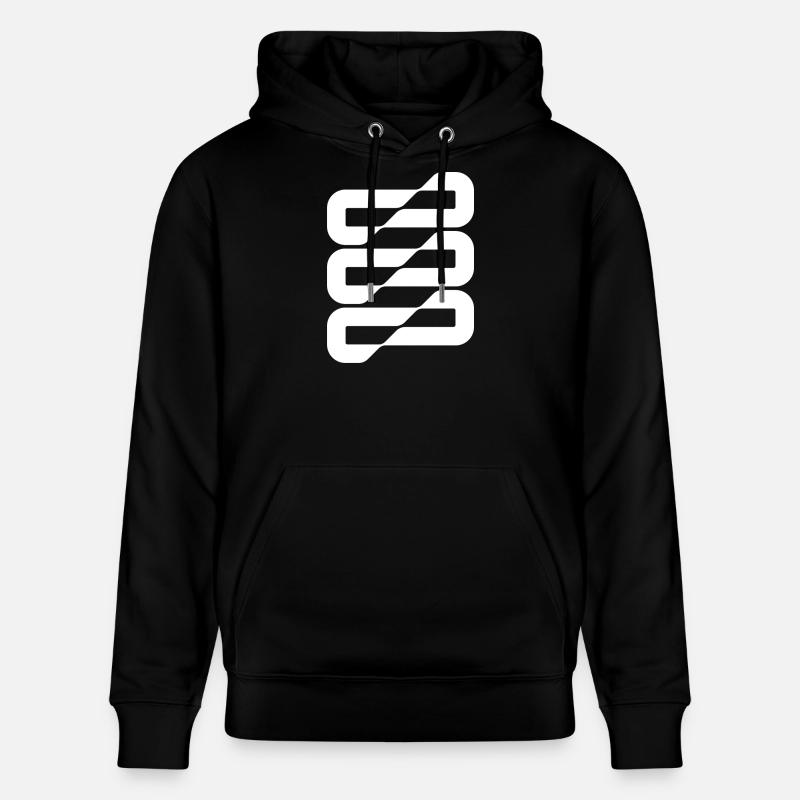Flowwave Stripes Abstract - Stanley/Stella CRUISER Unisex Organic Hoodie - black
