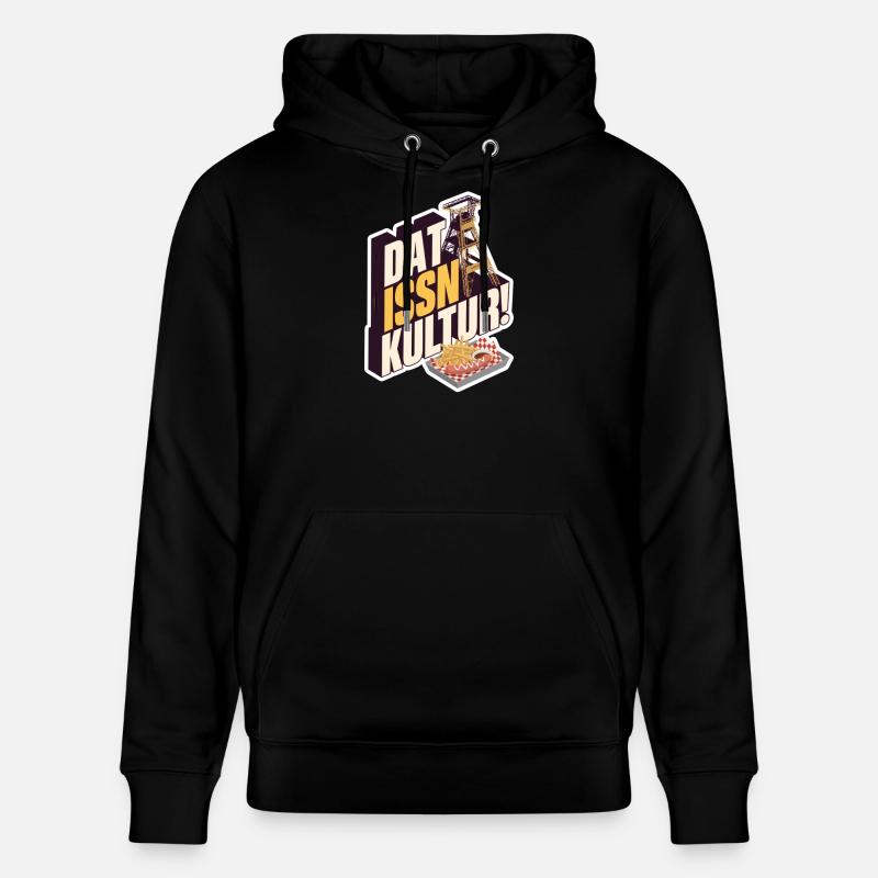 Dat Issn Kultur - Currywurst - Stanley/Stella Unisex Bio-Hoodie CRUISER  - Schwarz
