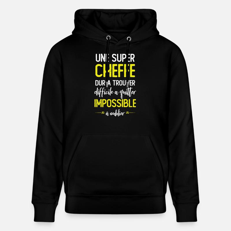 Super cheffe - Sweat à capuche bio CRUISER Stanley/Stella Unisexe - noir