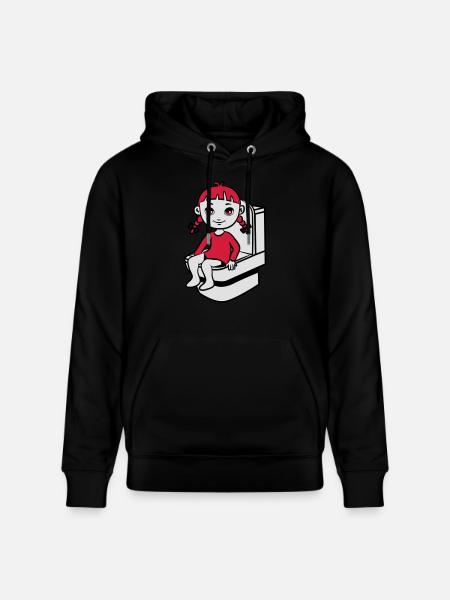 wc kleines mädchen - Stanley/Stella Unisex Bio-Hoodie CRUISER  - Schwarz