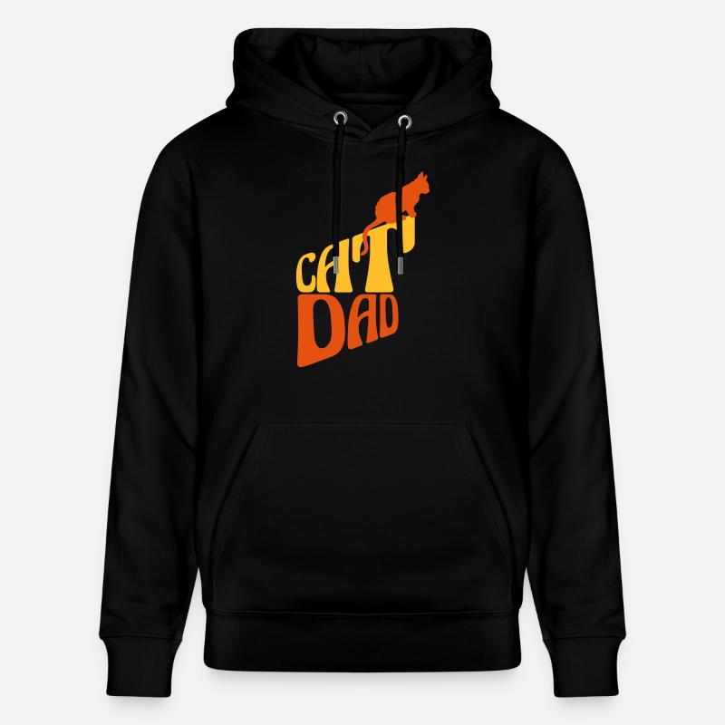 Conception du logo Cat Dad - Sweat à capuche bio CRUISER Stanley/Stella Unisexe - noir