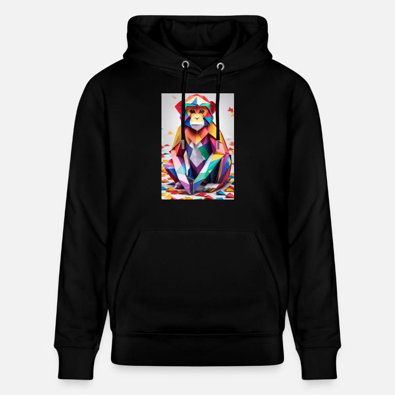 Singe arc-en-ciel - Sweat à capuche bio CRUISER Stanley/Stella Unisexe - noir