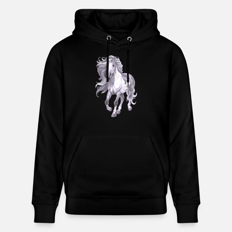 Cheval à longue crinière - Sweat à capuche bio CRUISER Stanley/Stella Unisexe - noir