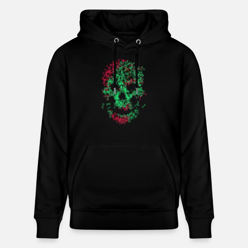 os du crâne - Sweat à capuche bio CRUISER Stanley/Stella Unisexe - noir