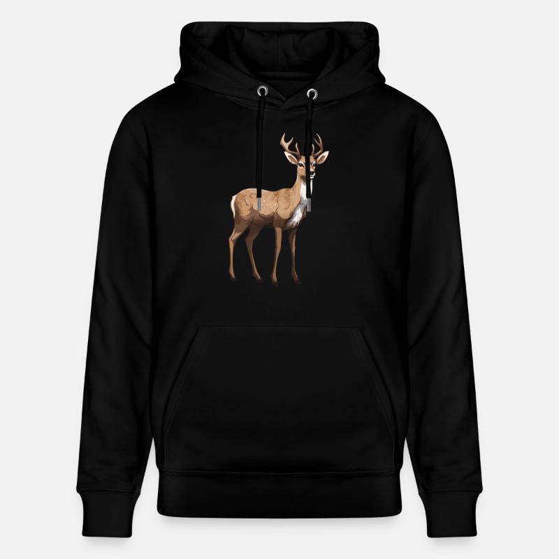 Cerf - Sweat à capuche bio CRUISER Stanley/Stella Unisexe - noir