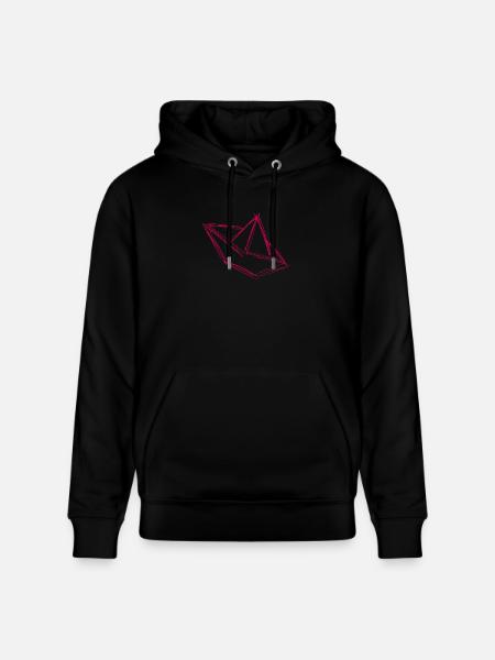 Papierboot pink - Stanley/Stella Unisex Bio-Hoodie CRUISER - Schwarz