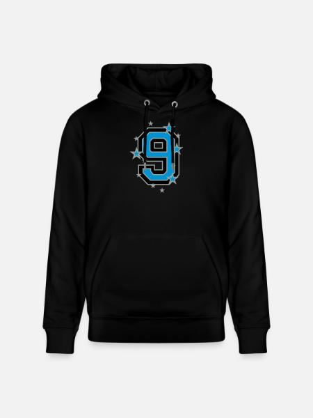 The number 9 - Stanley/Stella CRUISER Unisex Organic Hoodie - black