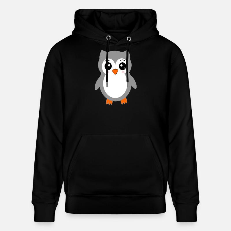 graue Eule - Stanley/Stella Unisex Bio-Hoodie CRUISER  - Schwarz