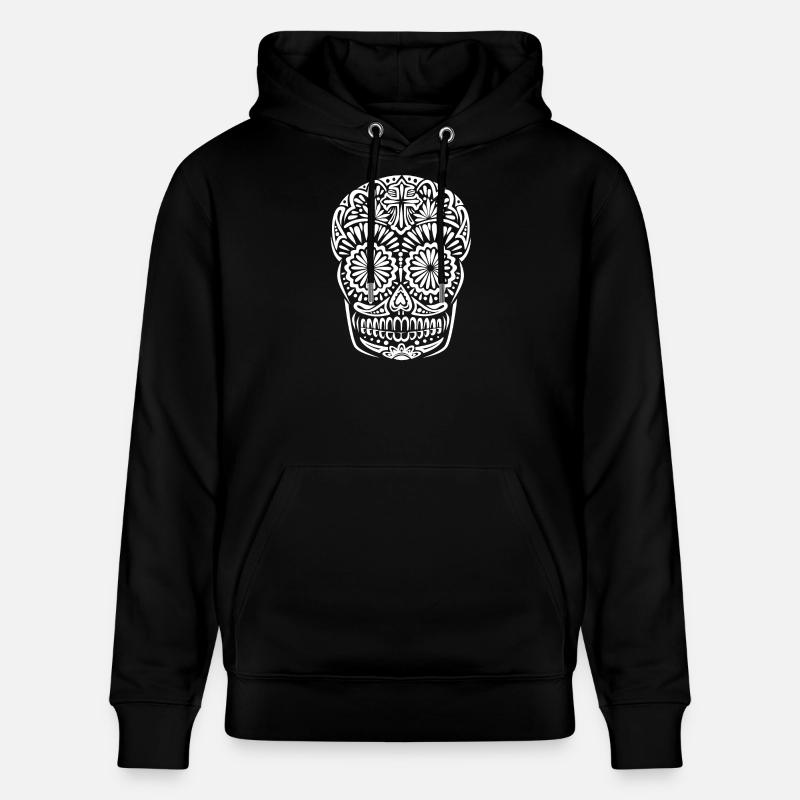 Calavera mexicana - Sweat à capuche bio CRUISER Stanley/Stella Unisexe - noir