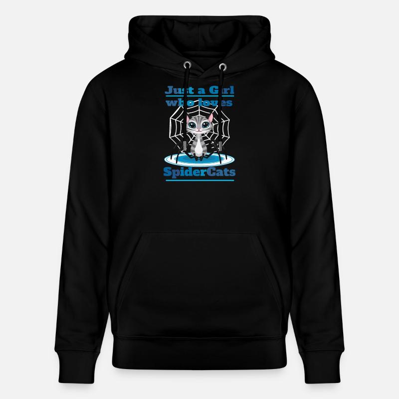 Chat araignées mignonnes - Sweat à capuche bio CRUISER Stanley/Stella Unisexe - noir