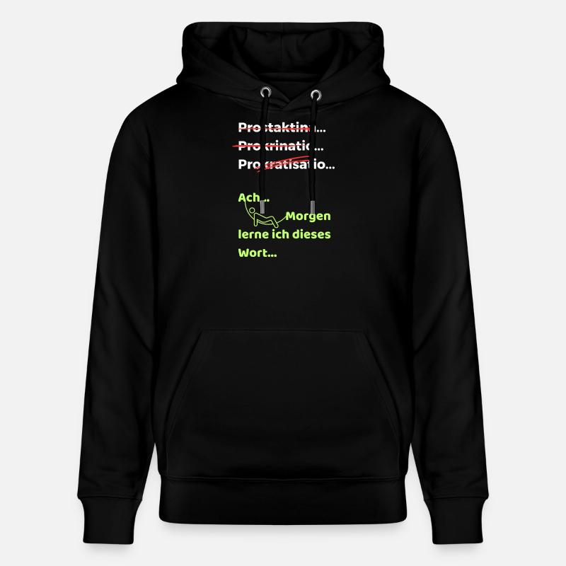 Prokrastination Witz lustiger Spruch Hängematte - Stanley/Stella Unisex Bio-Hoodie CRUISER  - Schwarz