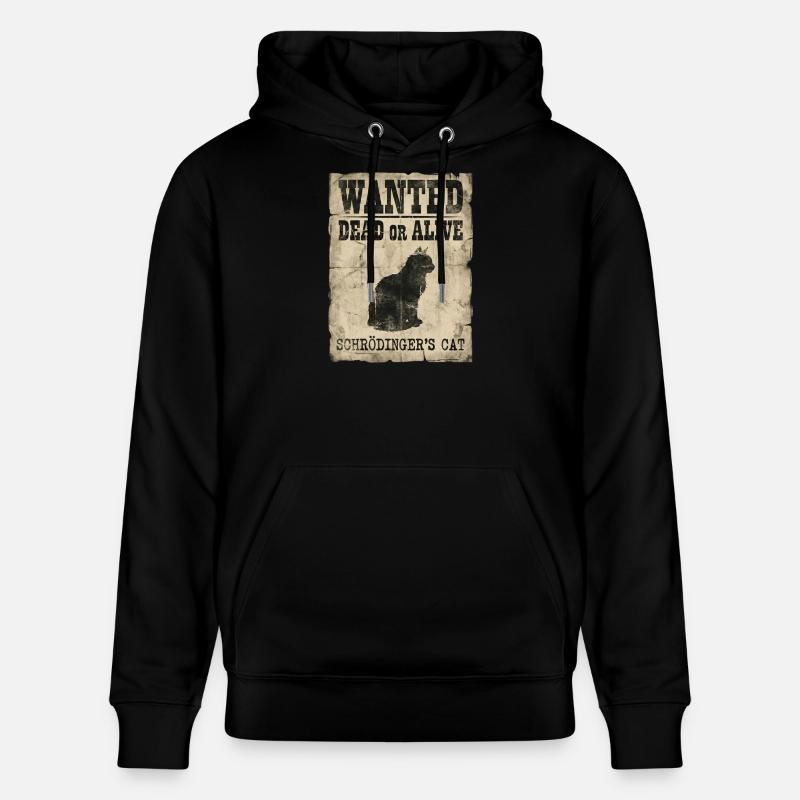 Schrödingers Katze gesucht Tot-oder-lebendig Physik-Wortspiel - Stanley/Stella Unisex Bio-Hoodie CRUISER  - Schwarz