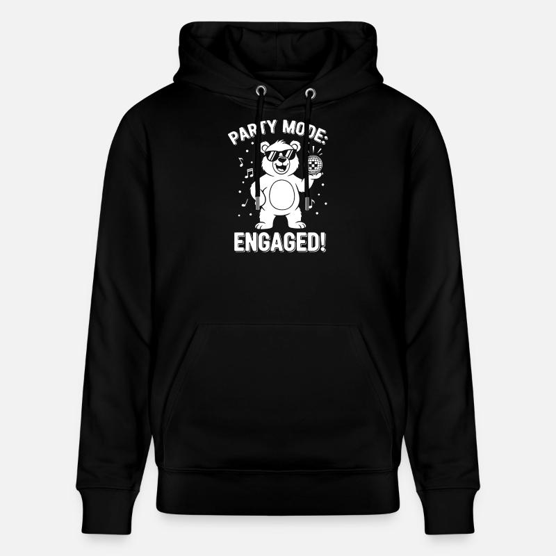 Ours en mode fête : Engagé ! - Sweat à capuche bio CRUISER Stanley/Stella Unisexe - noir