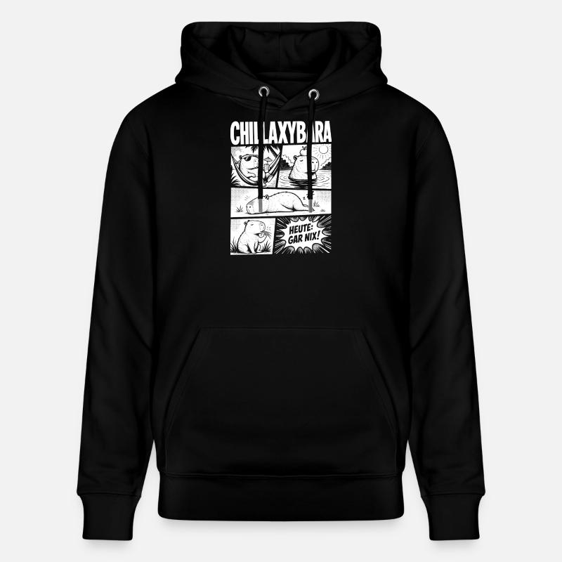 Chillax Capybara Relax Comic Design - Stanley/Stella Unisex Bio-Hoodie CRUISER - Schwarz