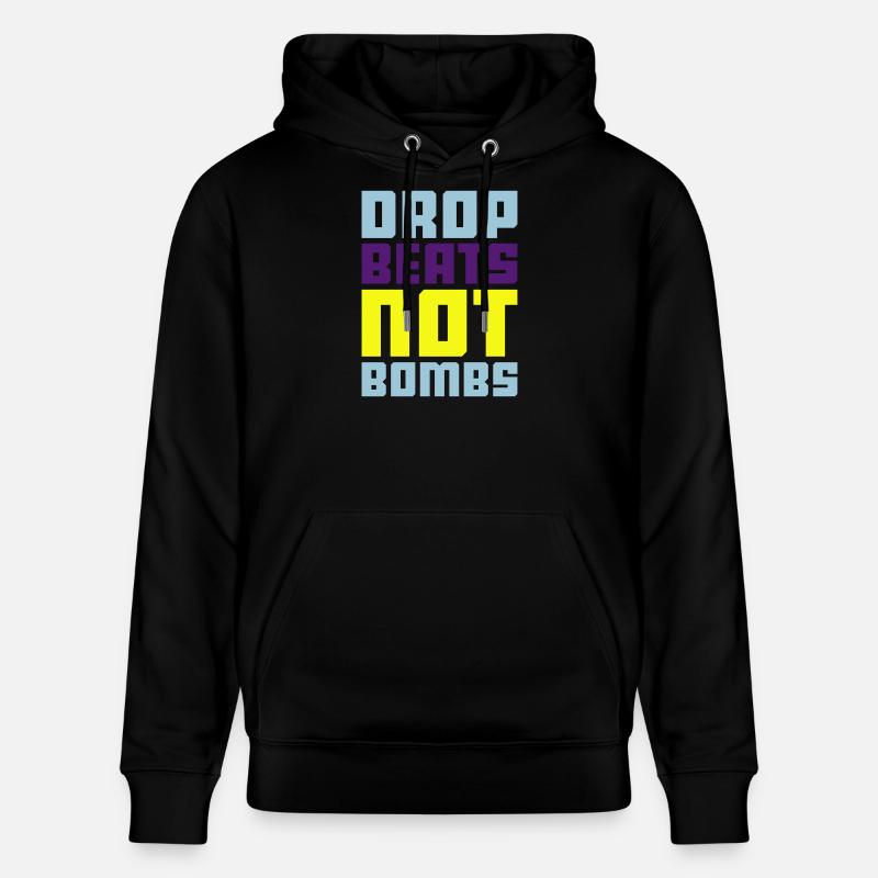 drop beats not bombs - Sweat à capuche bio CRUISER Stanley/Stella Unisexe - noir