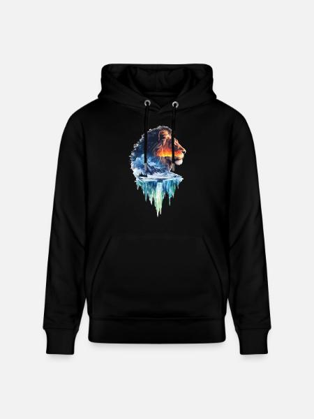 Löwe - Stanley/Stella Unisex Bio-Hoodie CRUISER  - Schwarz