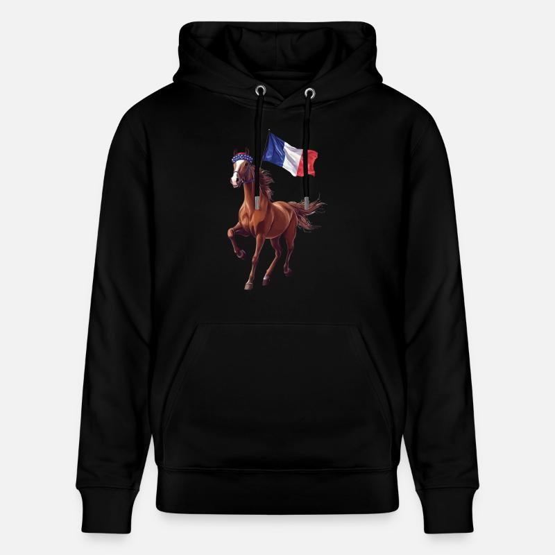 Pferd - Stanley/Stella Unisex Bio-Hoodie CRUISER - Schwarz
