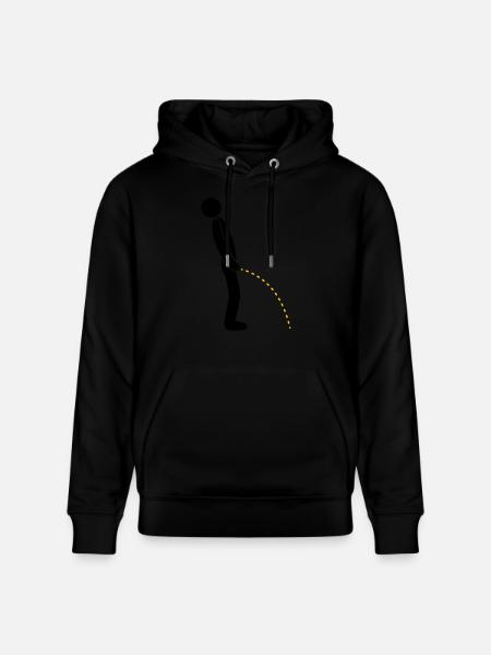 logo toilette pee piss debout - Sweat à capuche bio CRUISER Stanley/Stella Unisexe - noir