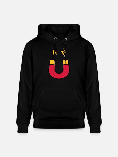 Lightning magnet logo funny - Stanley/Stella CRUISER Unisex Organic Hoodie - black