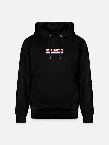 Amsterdam Netherlands Dutch flag - Stanley/Stella CRUISER Unisex Organic Hoodie - black