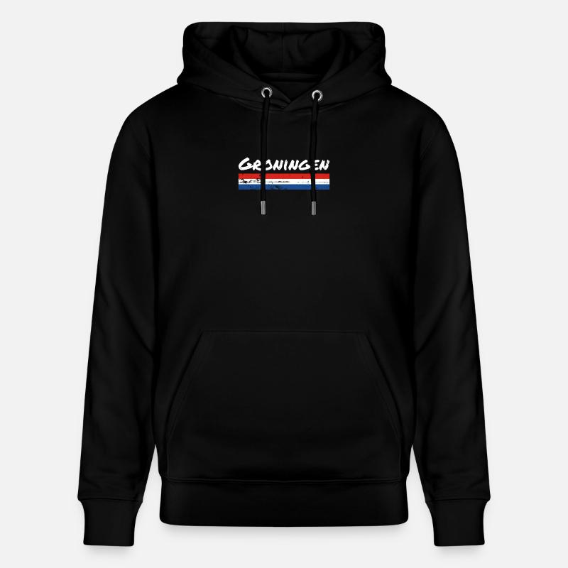 Groningue Pays-Bas Drapeau néerlandais - Sweat à capuche bio CRUISER Stanley/Stella Unisexe - noir